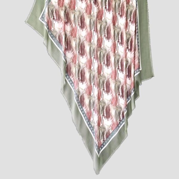 SCIARPA PERLA "PINK AND GREEN"