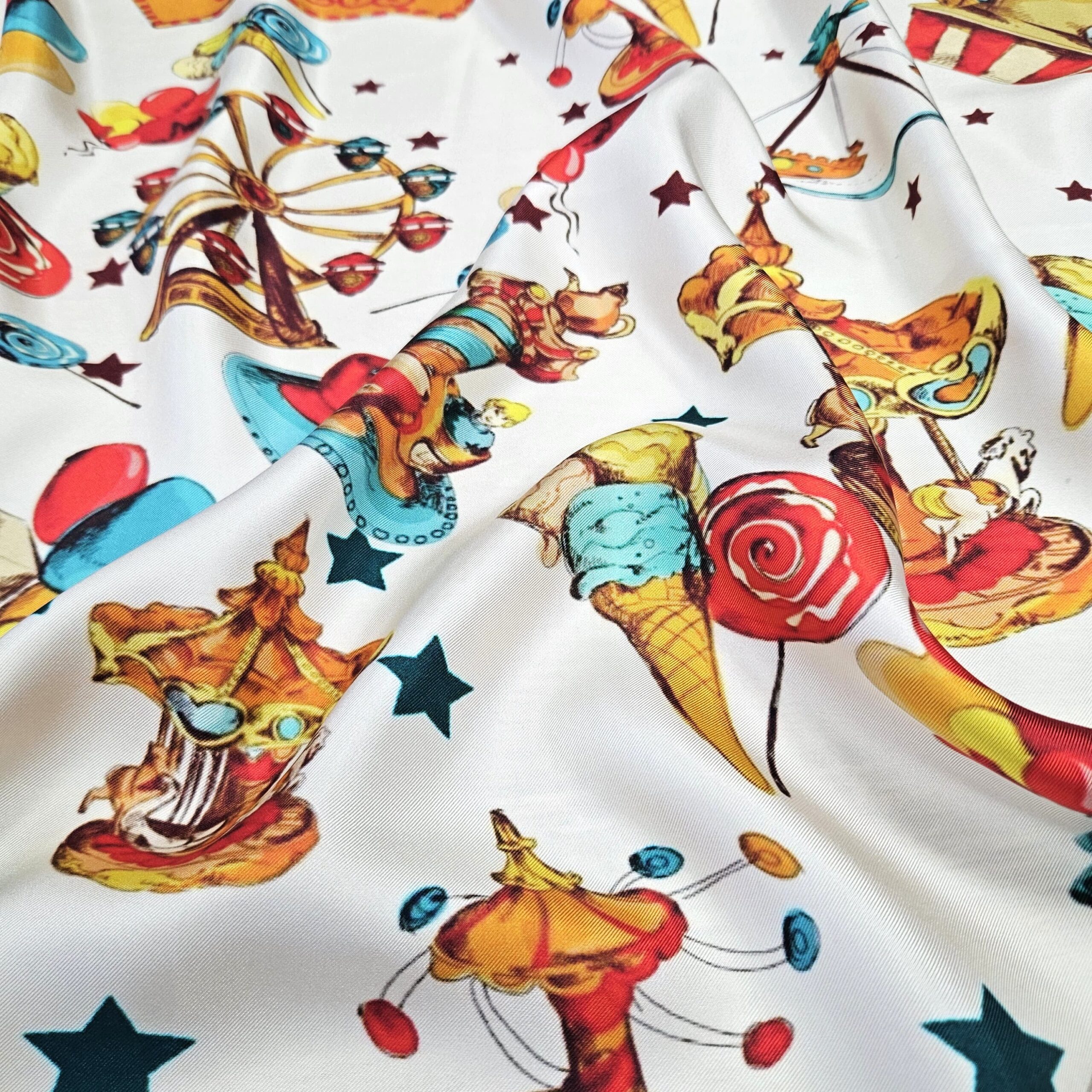 FOULARD SETA "LUNA PARK" - immagine 3
