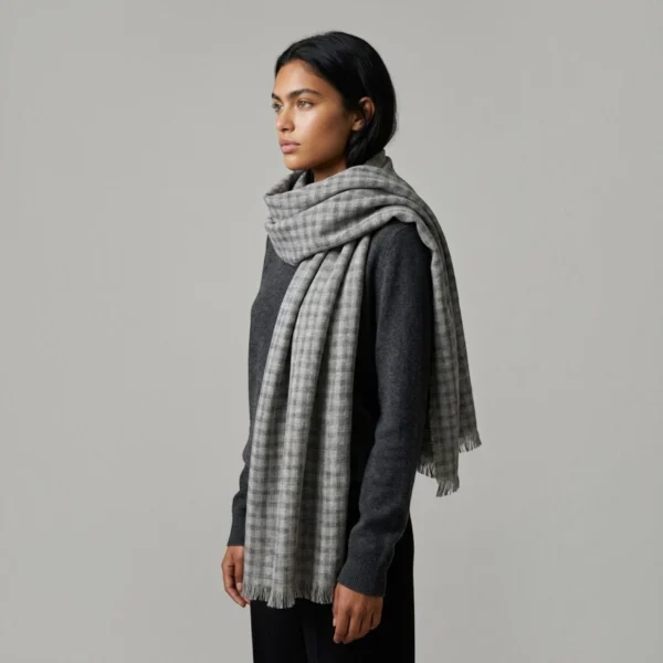 SCIARPA BLENDA GRIGIO LUREX (Contenuto AI)