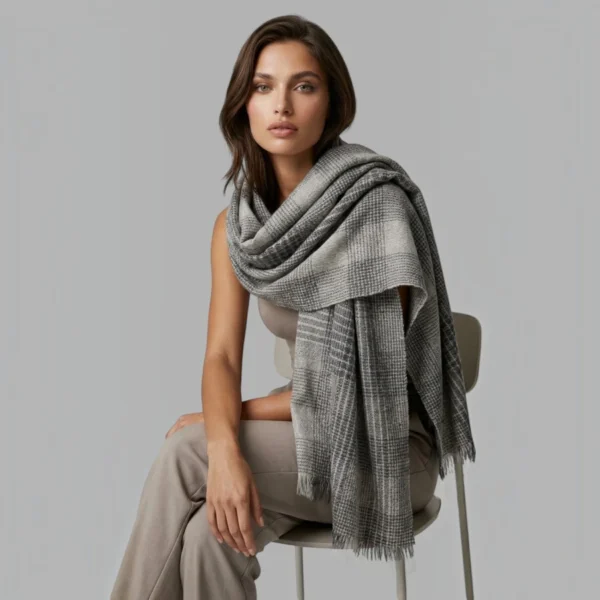 SCIARPA NINET GRIGIO LUREX (Contenuto AI)